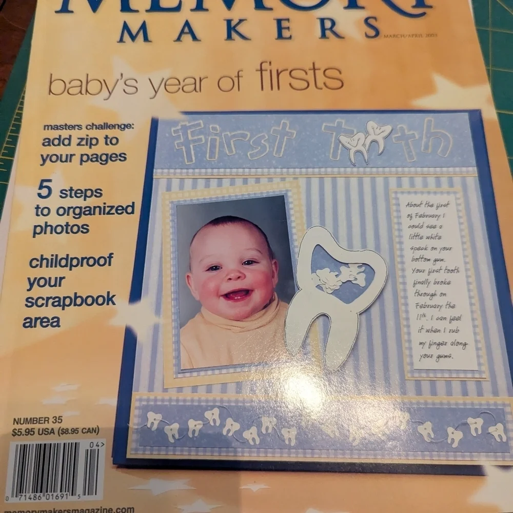 Scrapbook Pages - Blue and Yellow
